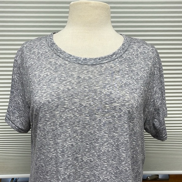 Calvin Klein Jeans NWT Gray Cold Stone Heather Peplum T-shirt Size Large - Picture 3 of 14
